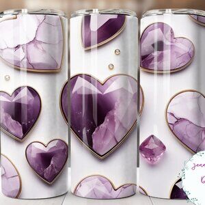 Heart Gemstone 20 oz Tumbler
